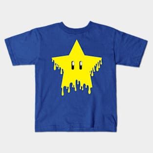 Dripping Yellow Gamer Star Kids T-Shirt